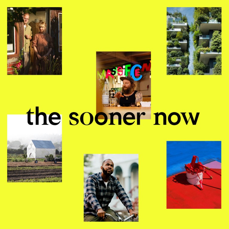 The Sooner Now - Moodbild mit Logo-Leiste