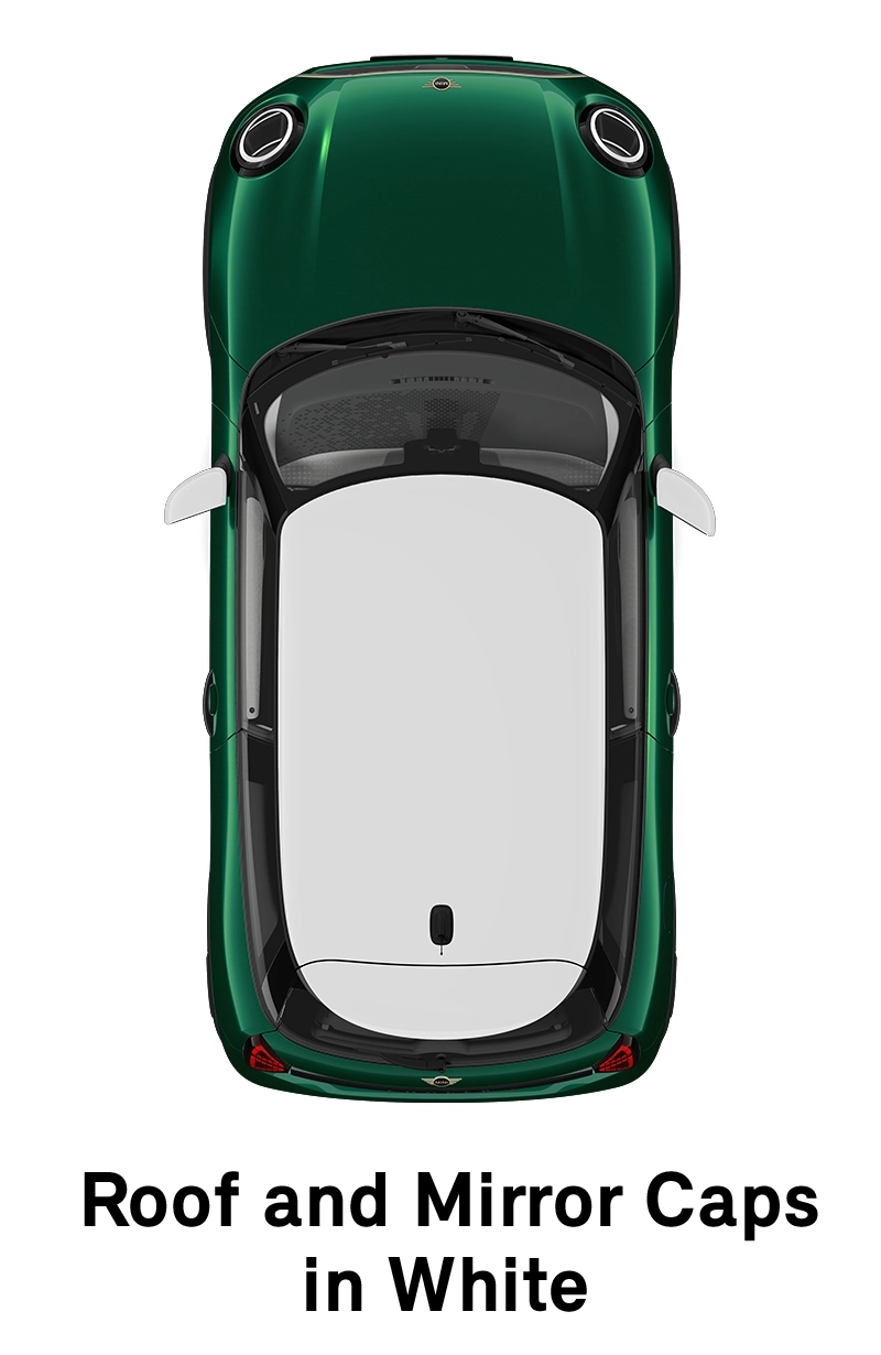  MINI – Ausstattung – Favoured Trim – Dach und Spiegelkappen in Weiß