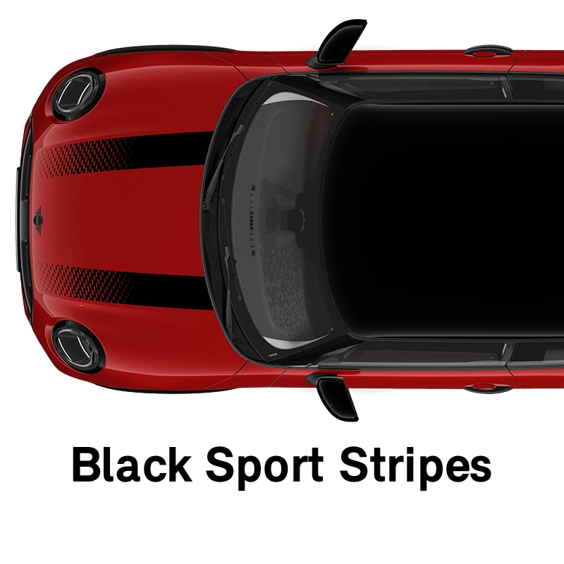  MINI – Ausstattung – JCW Trim – Sportstreifen in Schwarz