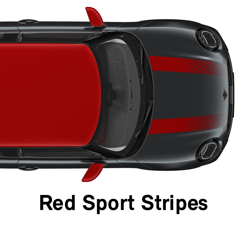  MINI – Ausstattung – JCW Trim – Sportstreifen in Rot