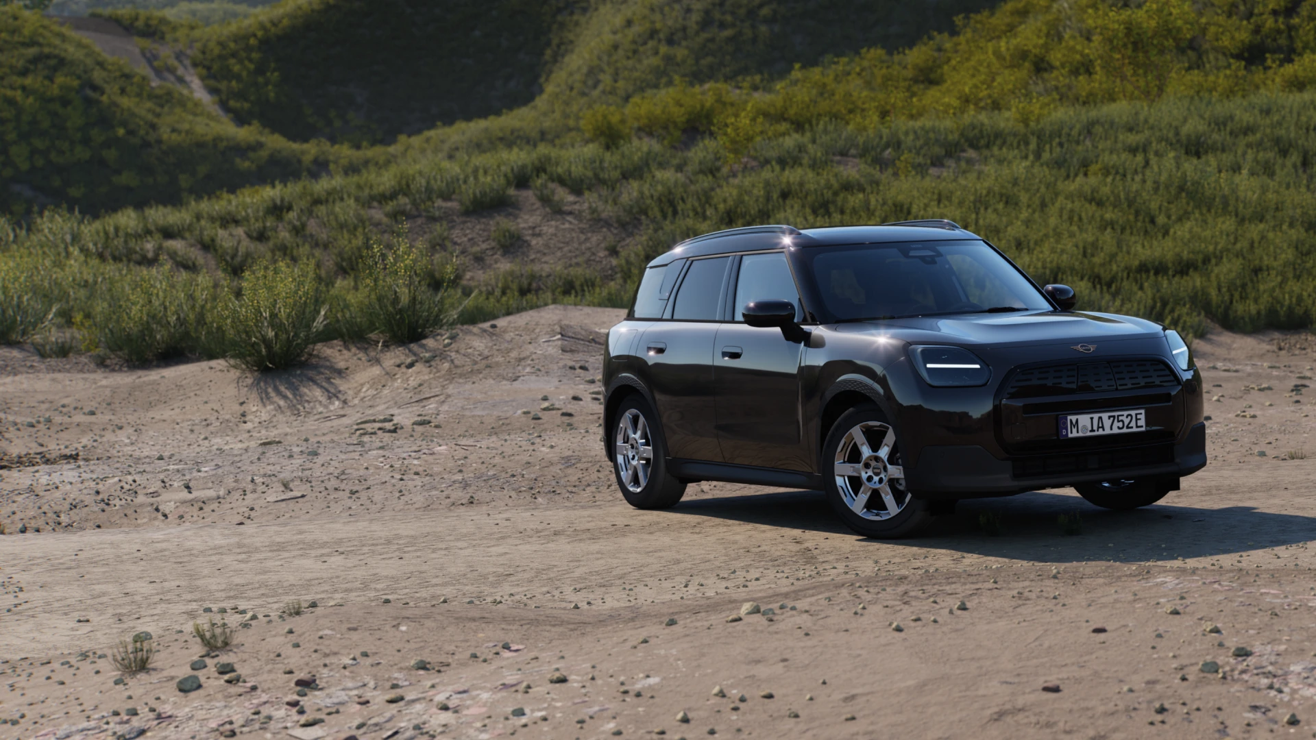 Der vollelektrische MINI Countryman Blackyard