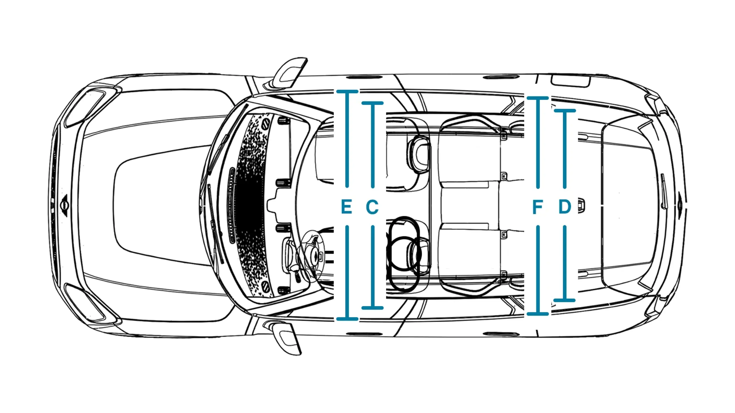 MINI Countryman - Abmessungen Interieur