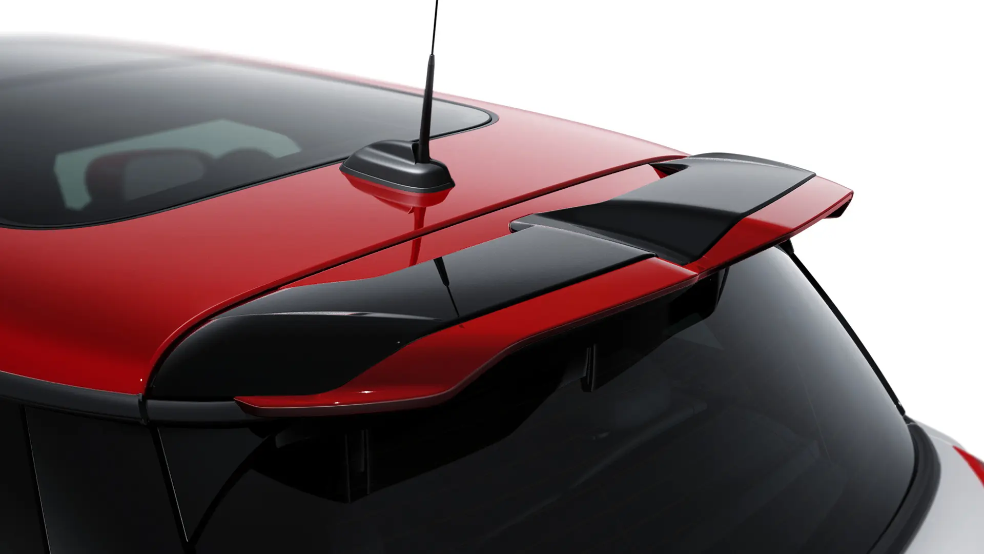 JCW Original Zubehör - JCW Dachspoileraufsätze in chilirot