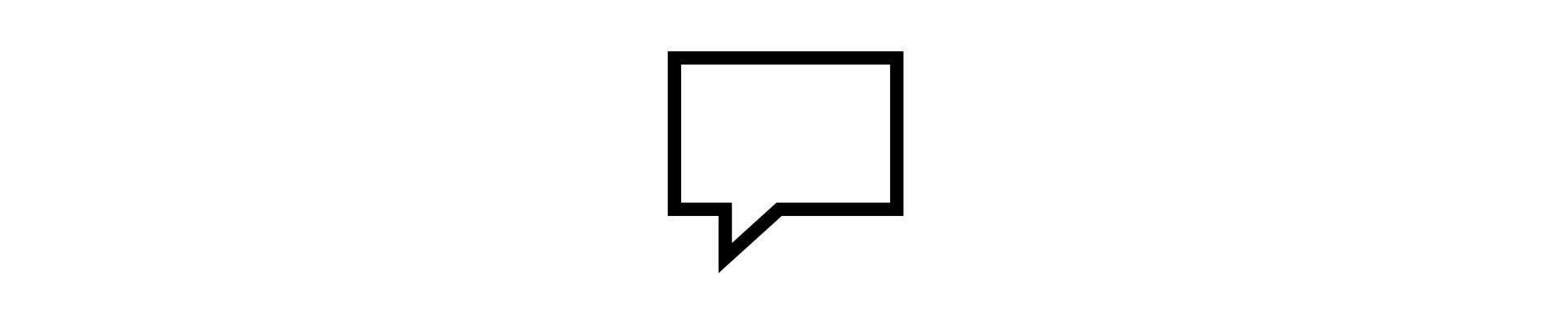 Quadratisches Sprechblasen-Icon