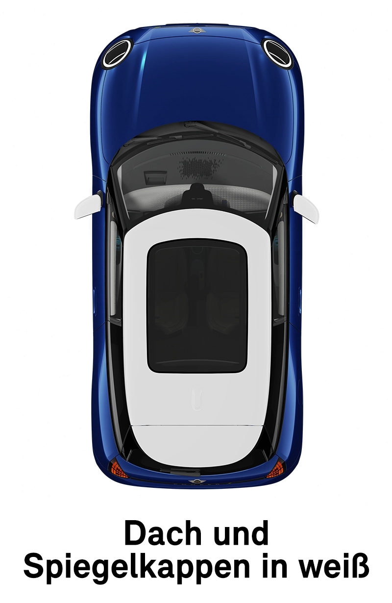  MINI – Ausstattung – Favoured Trim – Dach und Spiegelkappen in Weiß