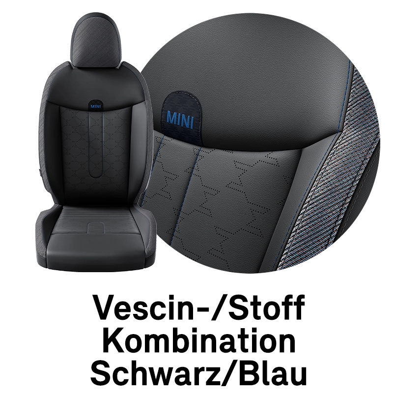 MINI – Ausstattung – Vescin/Stoff Schwarz/Blau