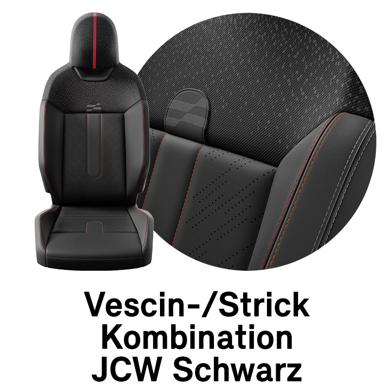 MINI – Ausstattung – JCW Vescin/Strick Schwarz