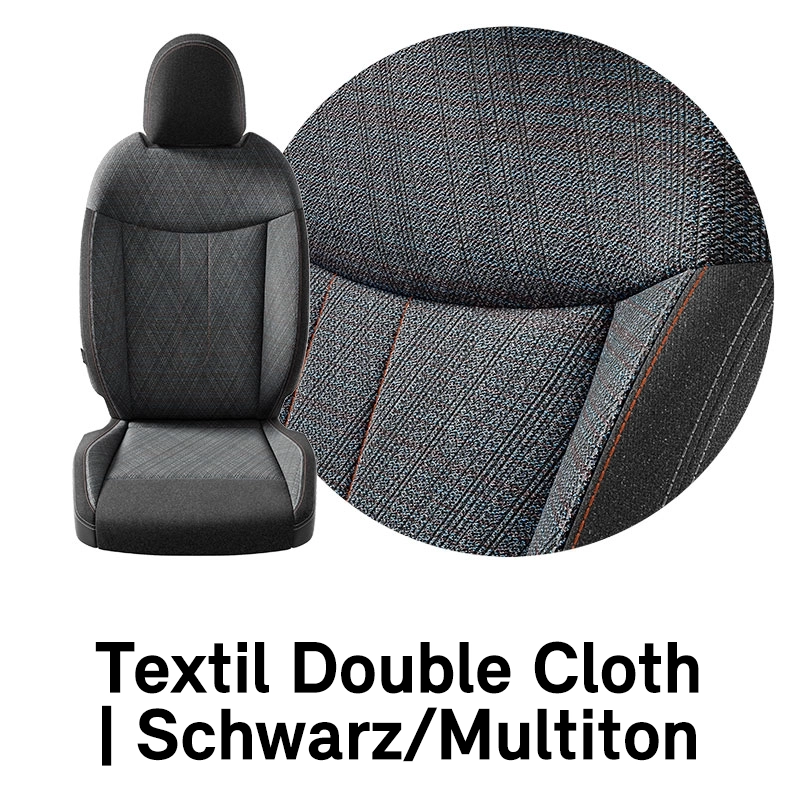 MINI – Ausstattung – Textil Double Cloth Schwarz/Multitone