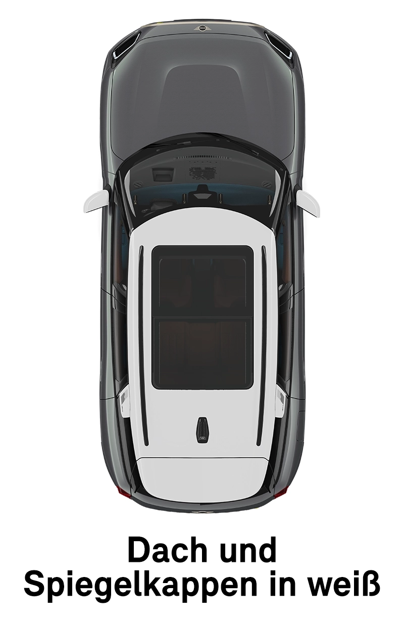  MINI – Ausstattung – Favoured Trim – Dach und Spiegelkappen in Weiß