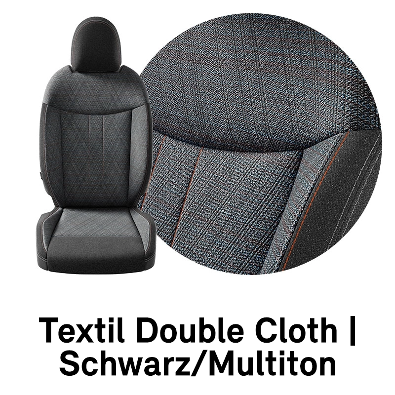 MINI – Ausstattung – Textil Double Cloth Schwarz/Multitone