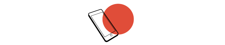 Mobiltelefon über einem roten Kreis - ein MINI Service Icon