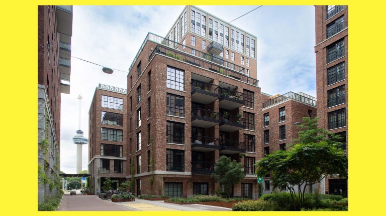 Eines der insgesamt 15 Gebäude des Neubauprojekts „Little C“ am Rotterdamer Coolhaven.