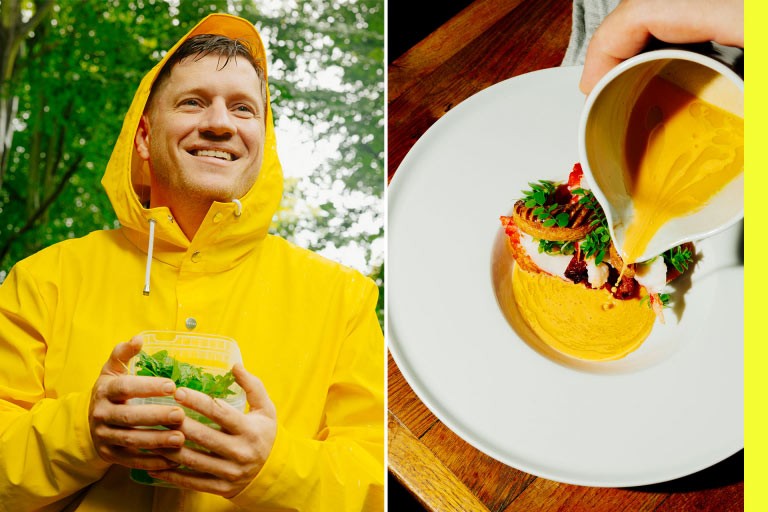 Sophie Lehmann und Thomas Imbusch stehen in der Küche ihres Restaurants 100/200 kitchen.