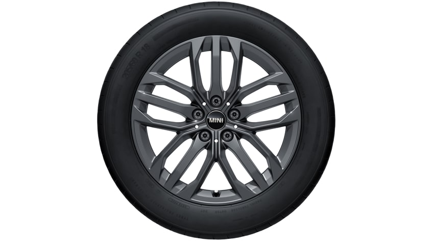 18 Zoll Winter-Leichtmetallräder JCW Double Spoke 879, Frozen Gunmetal Grey  | MINI.de