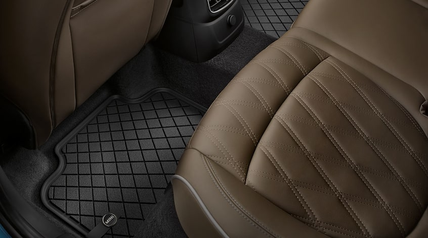 kfz-premiumteile24 KFZ-Ersatzteile und Fußmatten Shop, Gummimatten passend  für BMW Mini / Fussmatten für Mini Cooper F56 ab 2014 Gummi Premium  Qualität Allwetter Matten 4-teilig schwarz